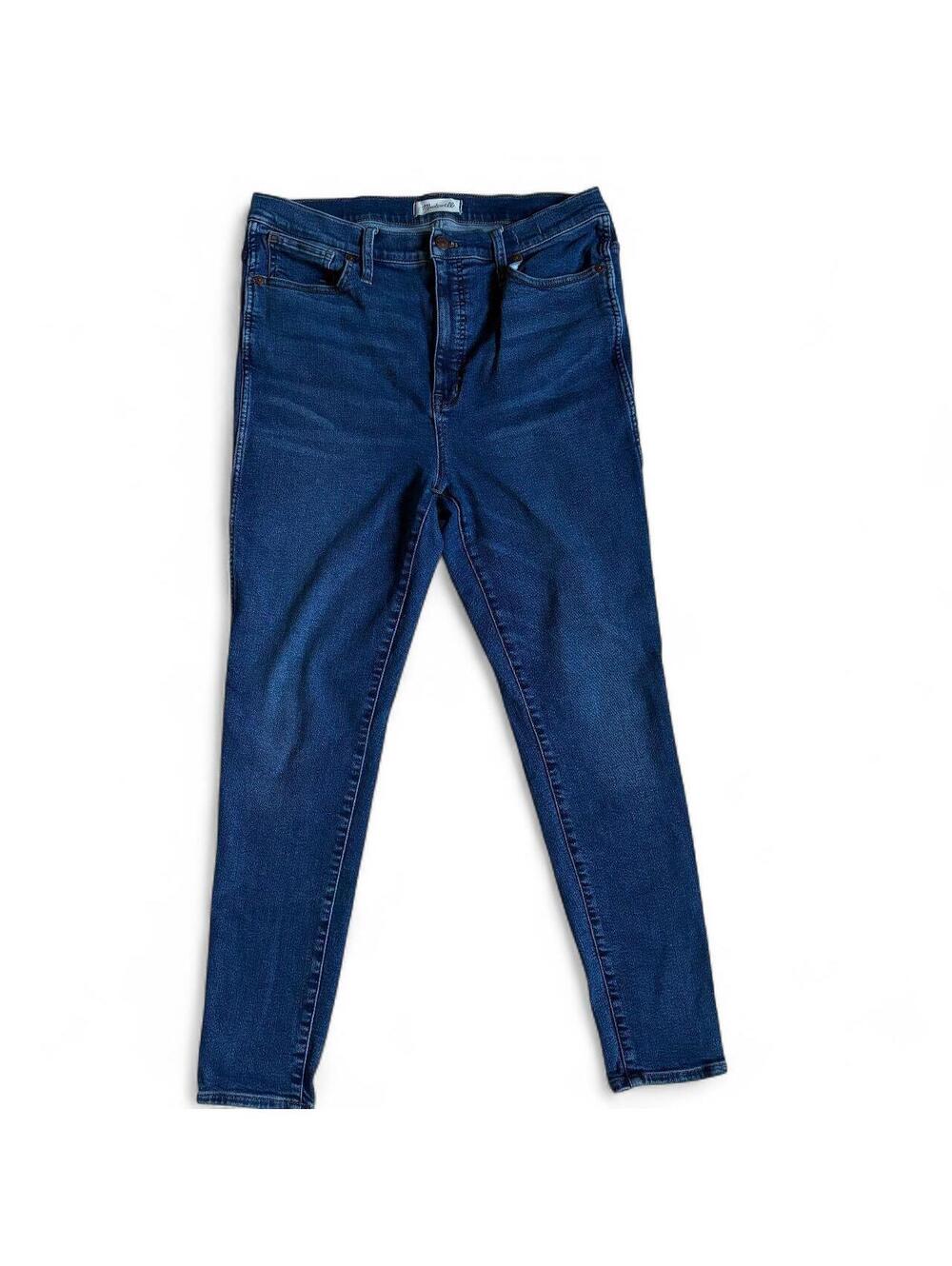 Madewell High-Rise Skinny Jeans in Blue Navy, Size 32, Very Good Condition